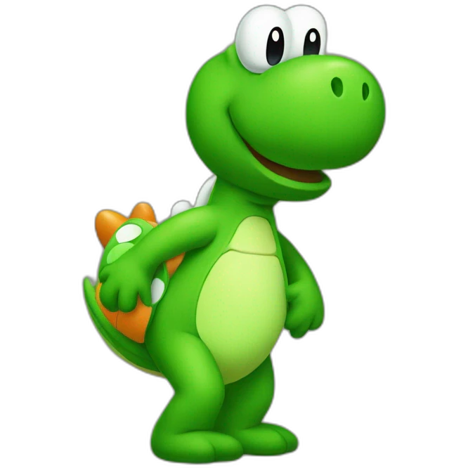 man dressed as yoshi emoji
