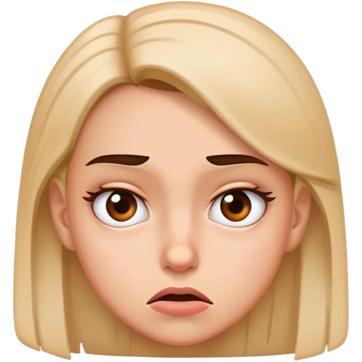 Girl with a super disgusted face emoji