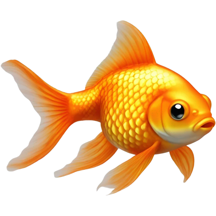 Goldfish two round ball on his back emoji