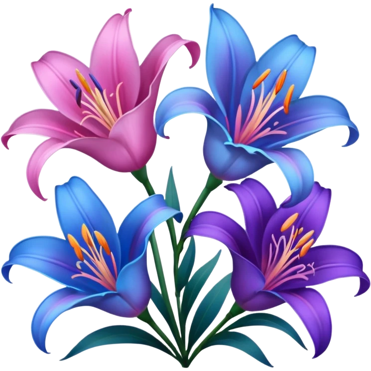 pink purple and blue lillie’s  emoji