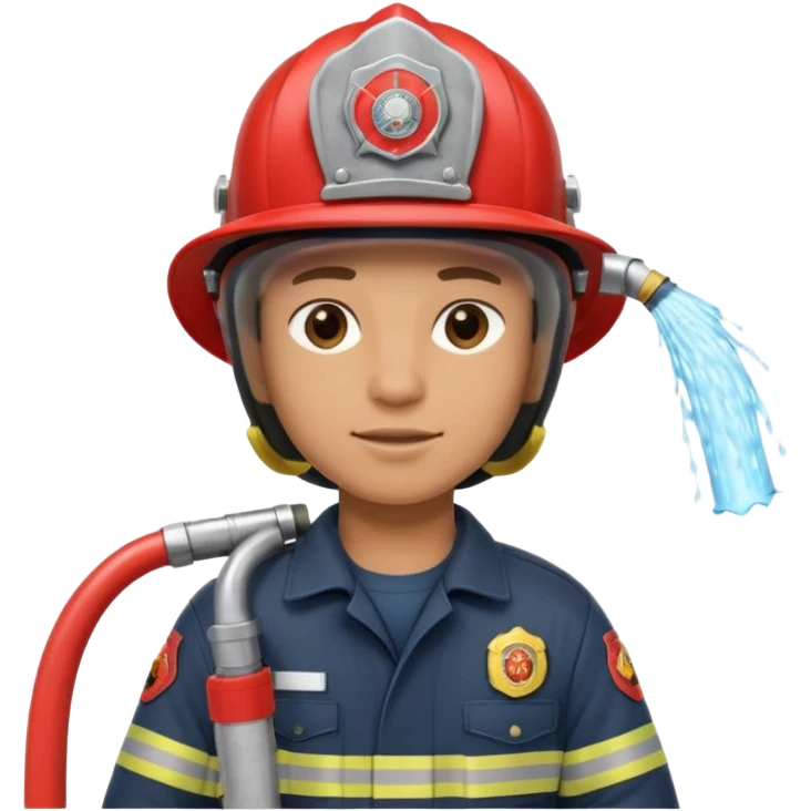 firefighter emoji, helmet, hose emoji
