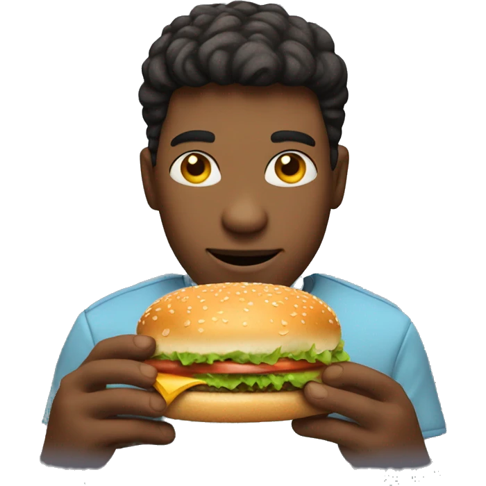 person holding burger and fountain drink emoji