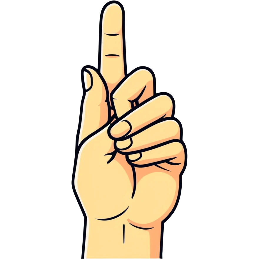 Middle finger emoji