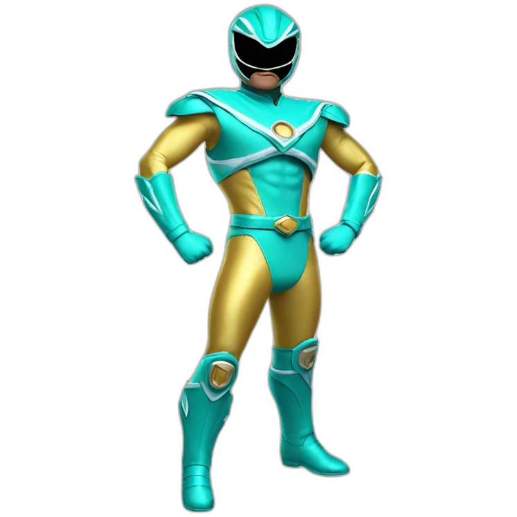 turquoise power ranger full body emoji