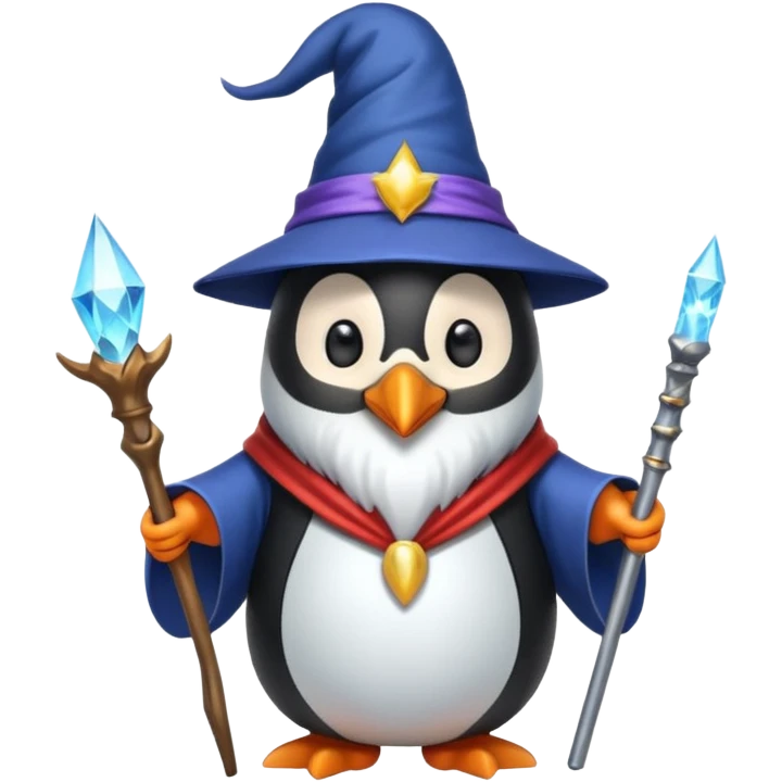 Penguin Wizard emoji