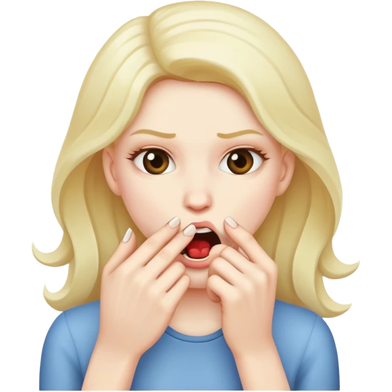 Biting nails emoji