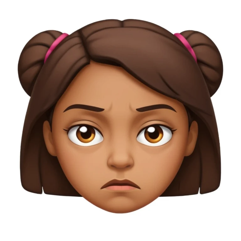 brown girl grumpy emoji
