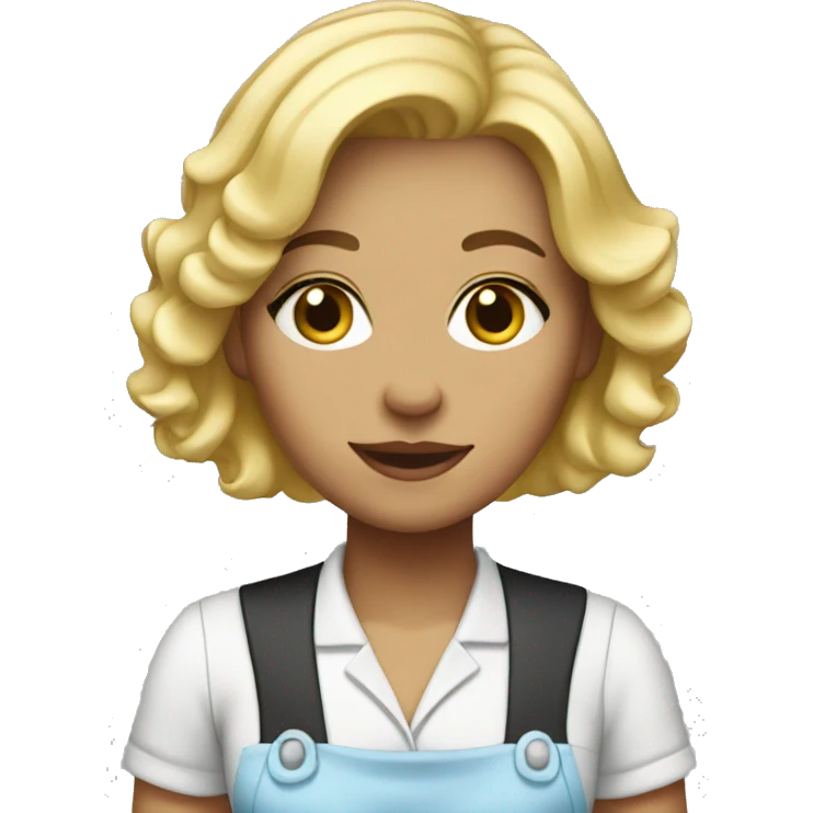 Waitress with blonde hair emoji