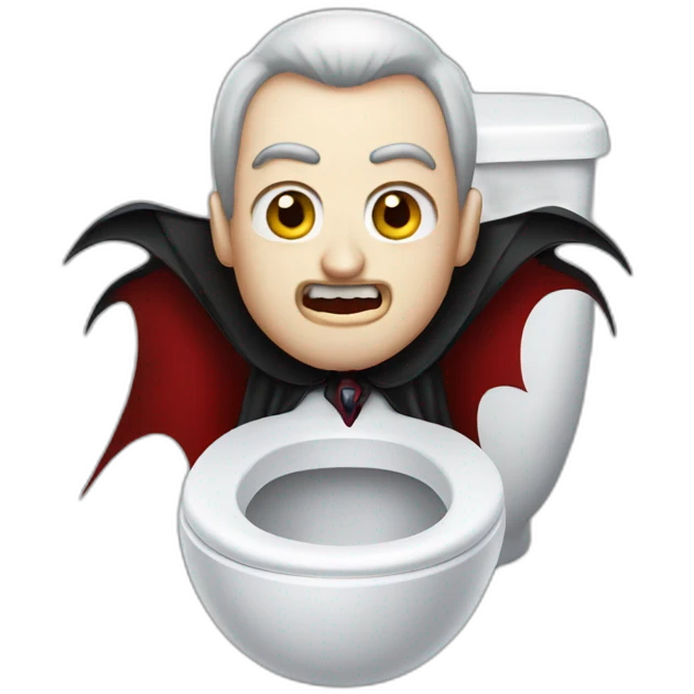 dracula on toilet emoji
