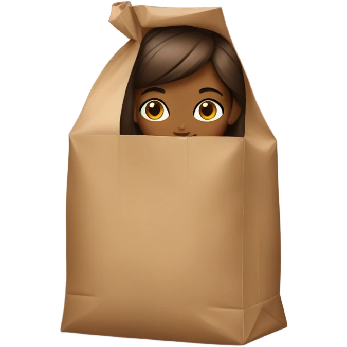 Girl in a brown bags  emoji