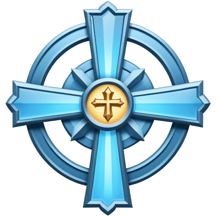 Apostle's emblem with a touch of light blue holy emoji