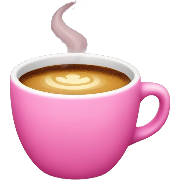 pink coffee cup emoji