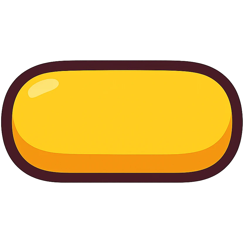cute and rounded yellow minus sign, subtraction arithmetic symbol emoji