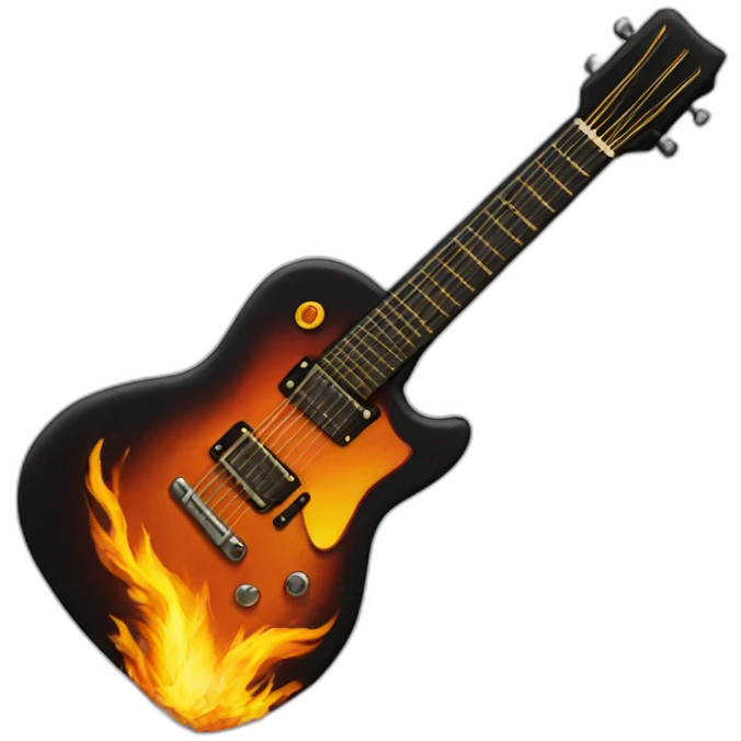 guitar fire emoji