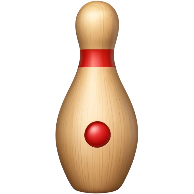 a wooden bowling pin emoji