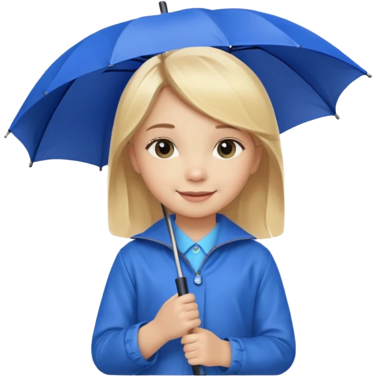 Loutre fille mignonne qui porte un parapluie dans sa main gauche  emoji