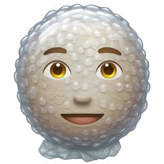 Detailed Human Body wrapped in bubble wrap emoji