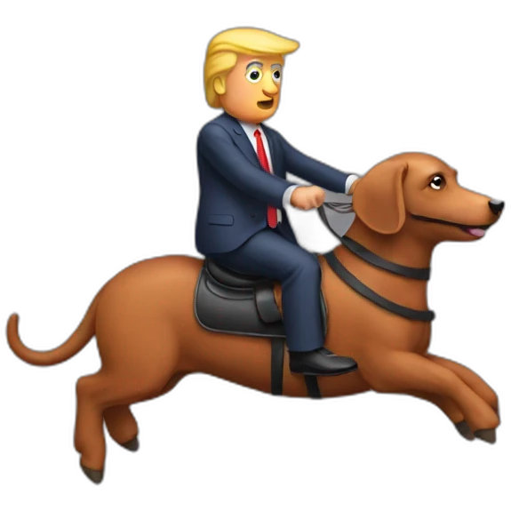 trump-riding-sausage emoji