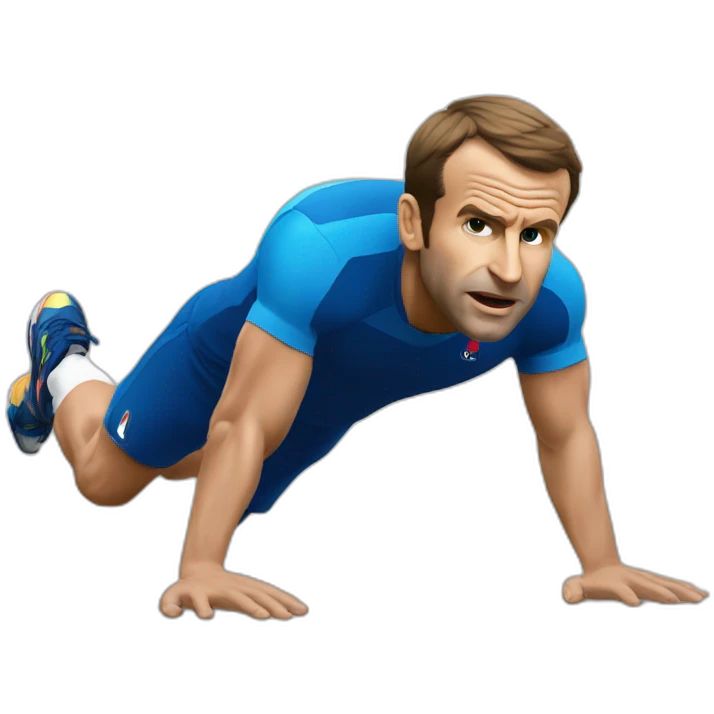 Macron qui fait du sport emoji