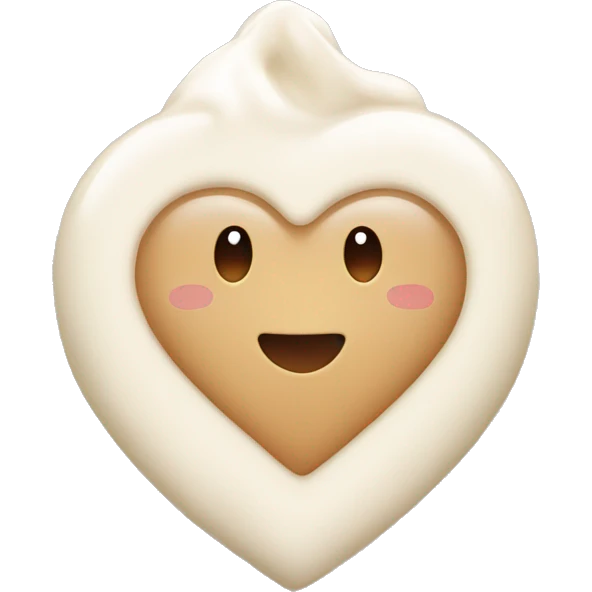 Milk-colored heart emoji