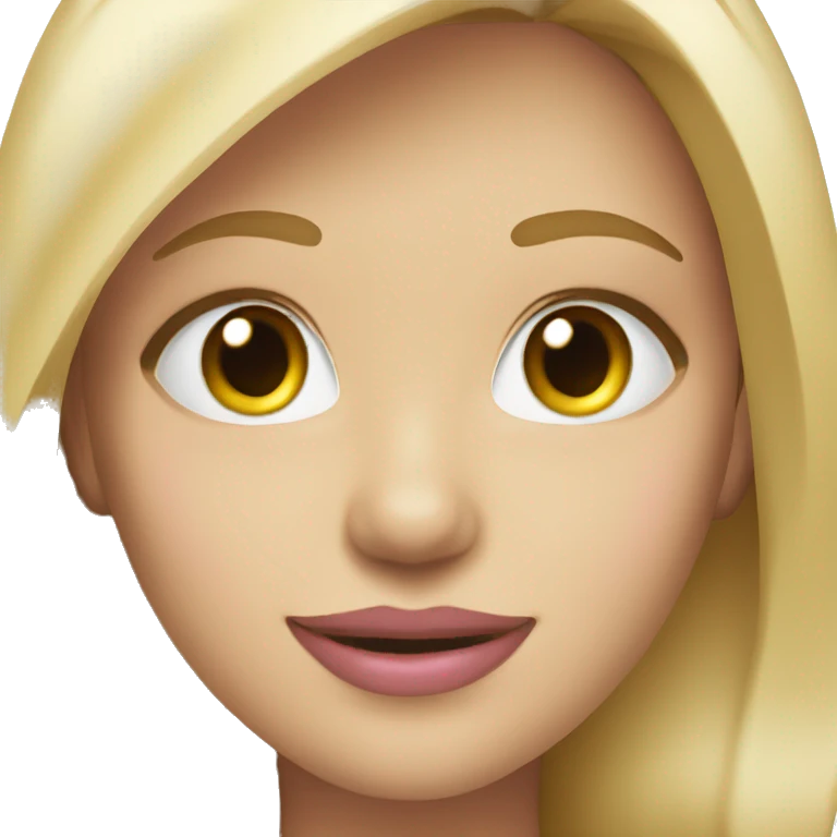 BLONDE GIRL PINK SMILING LIPS emoji