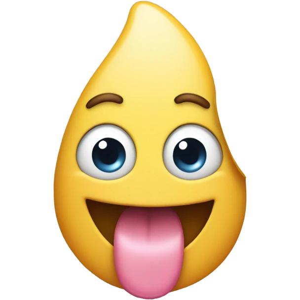 Emoji with tongue sticking out between two fingers shaped in a v  emoji