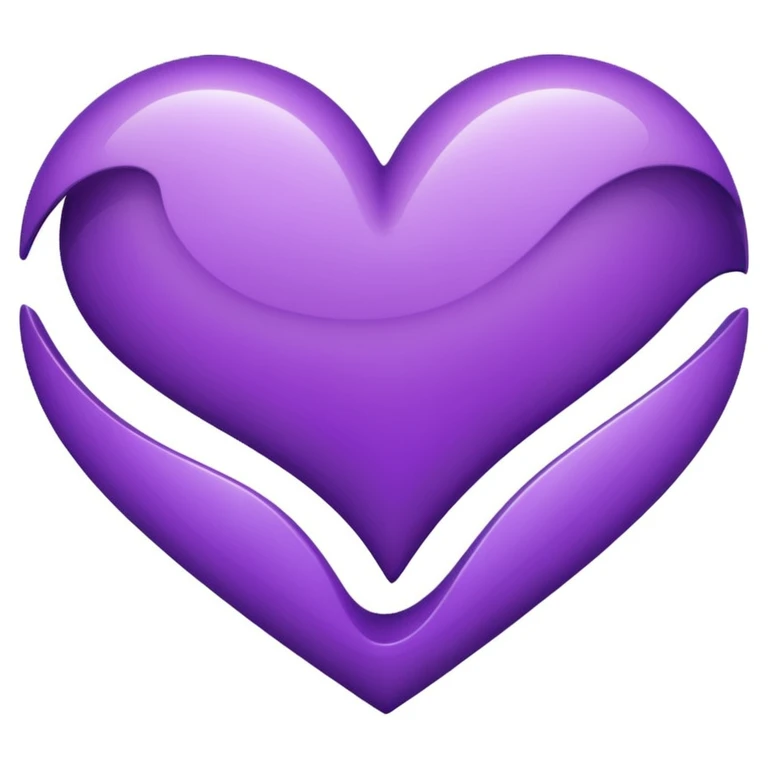 purple heart with a wave pattern emoji