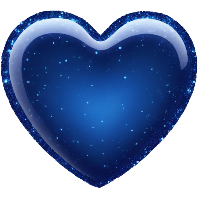 Sparkly midnight blue heart  emoji