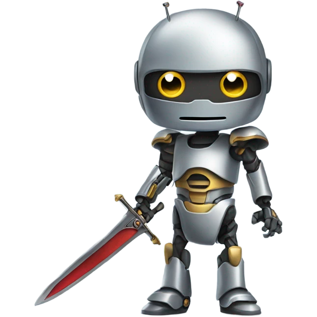 Robot with a sword emoji