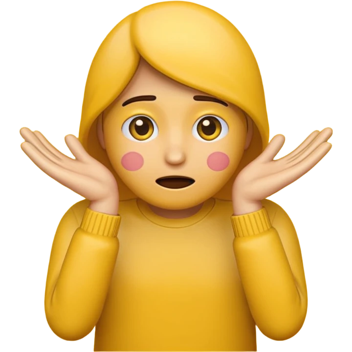 confused emoji with hands in front emoji