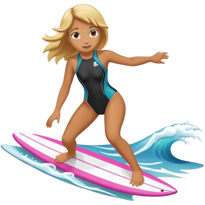 Girl surfing emoji