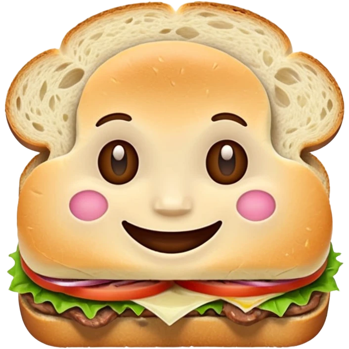 Beef and onion sandwhich smiling  emoji