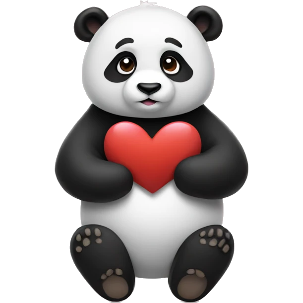 Panda sending love emoji
