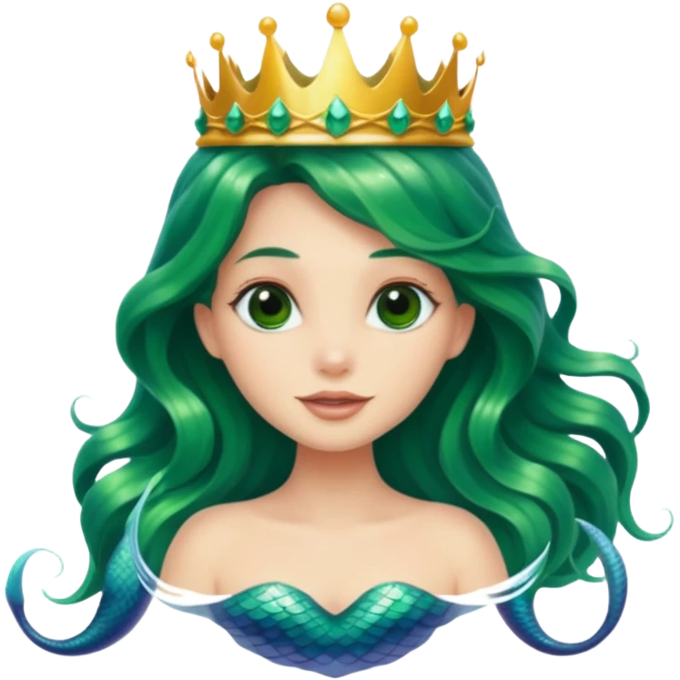 Sirena con corona emoji