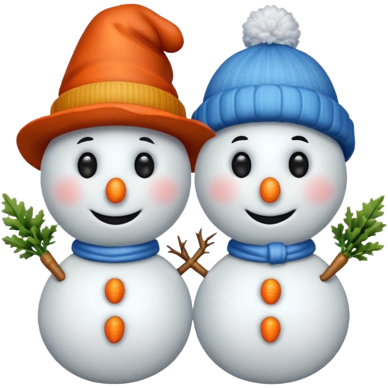 hatted snowmen  emoji