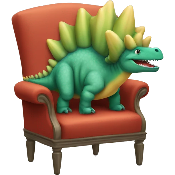 Stegosaurus sitting on a chair emoji