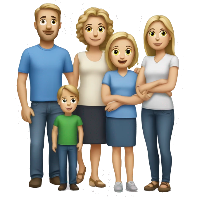 caucasian family emoji