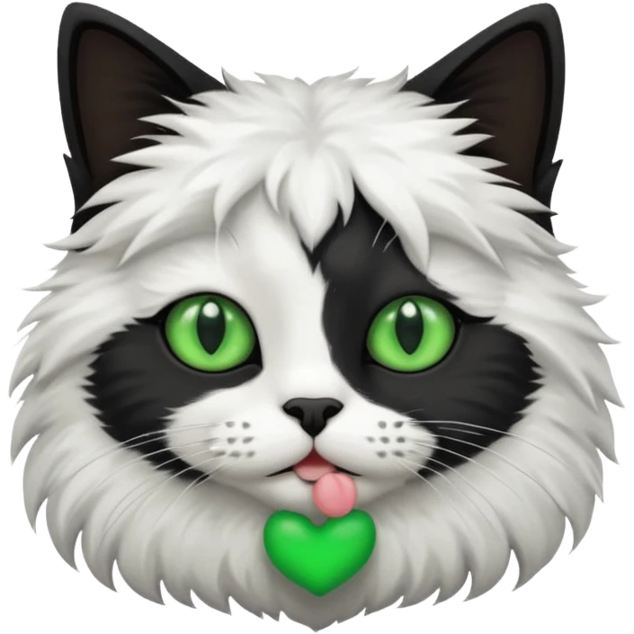 cat white and black  emoji