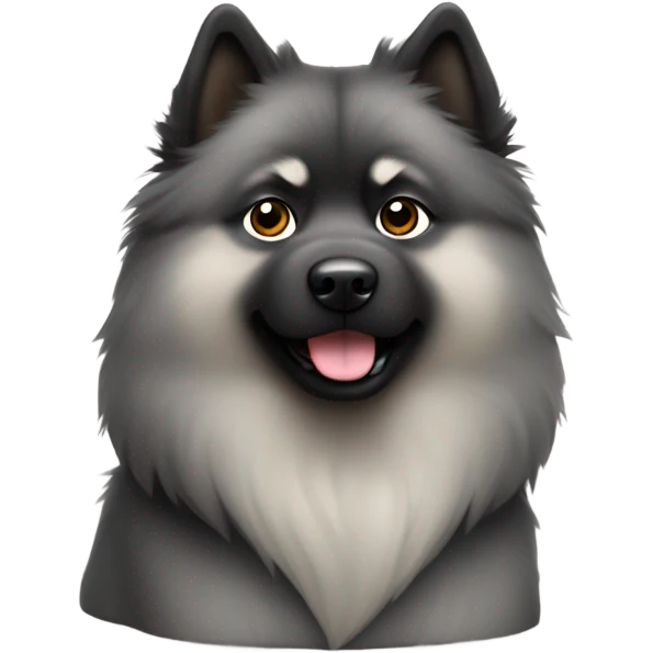 Grey and black  eurasier emoji