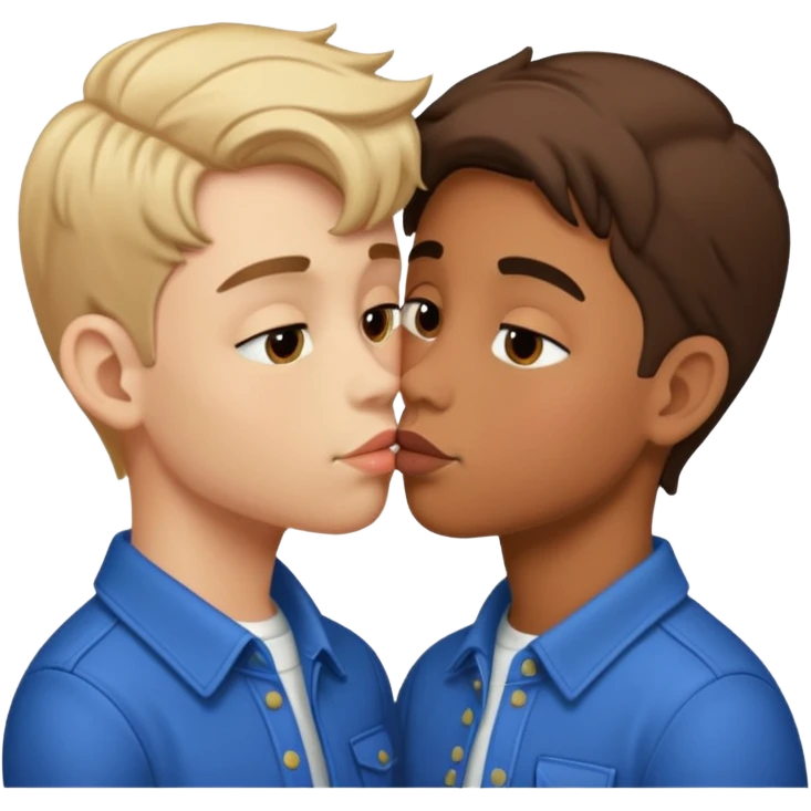 Gay boys kissing emoji