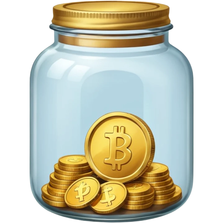 jar with a one coins emoji