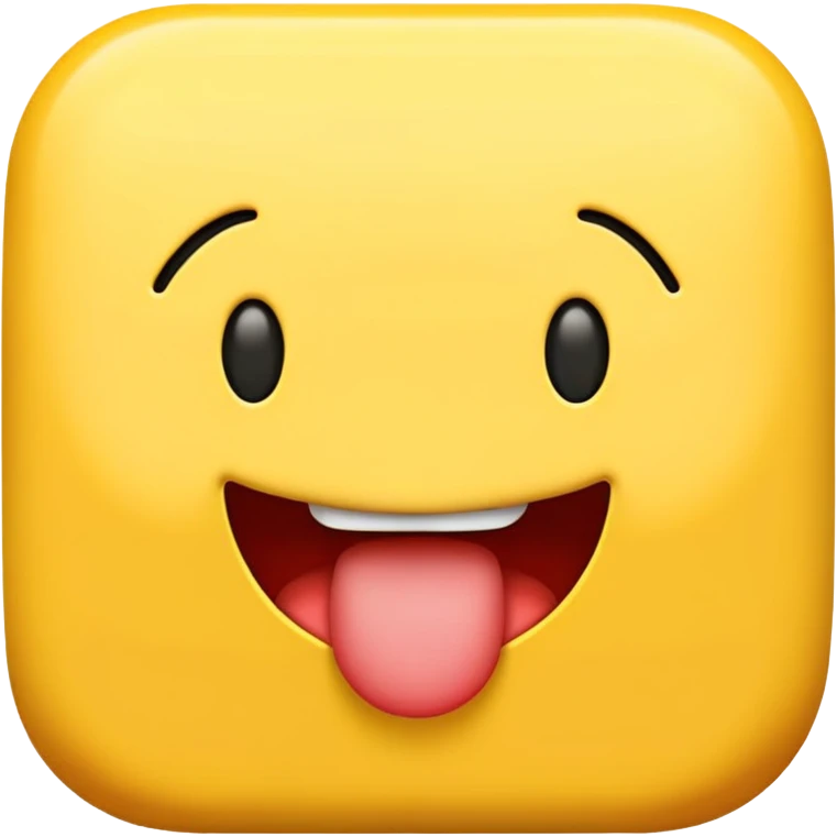 emoji sticking out tounge with small body emoji