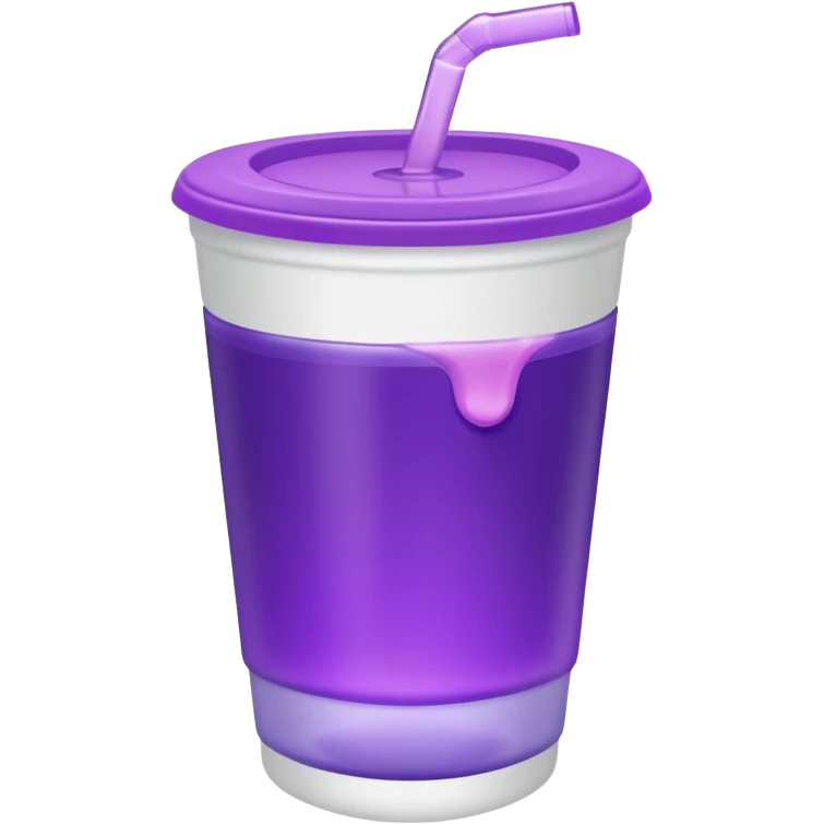 ios styrofoam cup with purple liquid inside no straw emoji