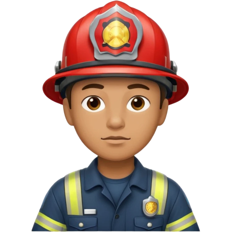 firefighter with hat emoji