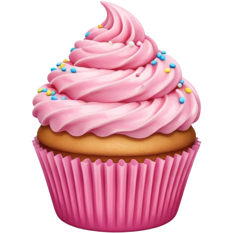 Cupcake with pink icing emoji