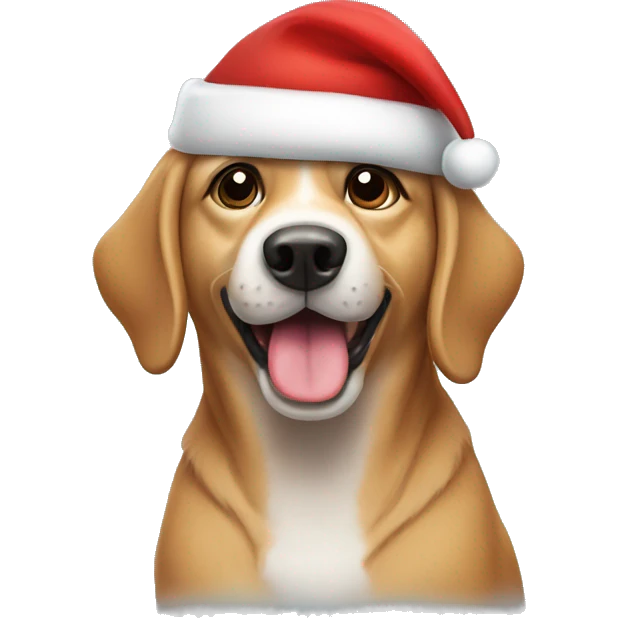 Dog with santa hat emoji