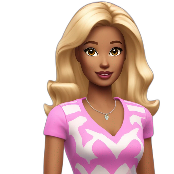 Barbie in this style : EA the Sims videogame emoji