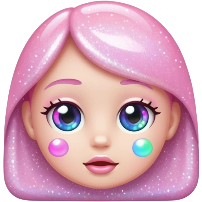 Baby pink sparkle emoji