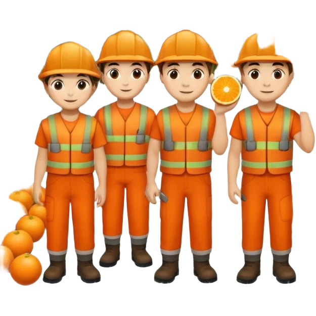 orange workers emoji