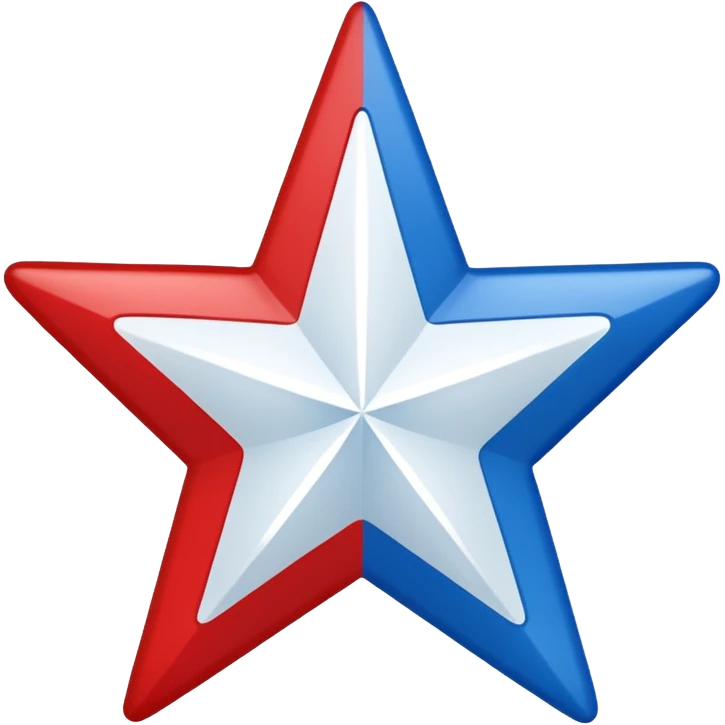 Red, White, and Blue star emoji
